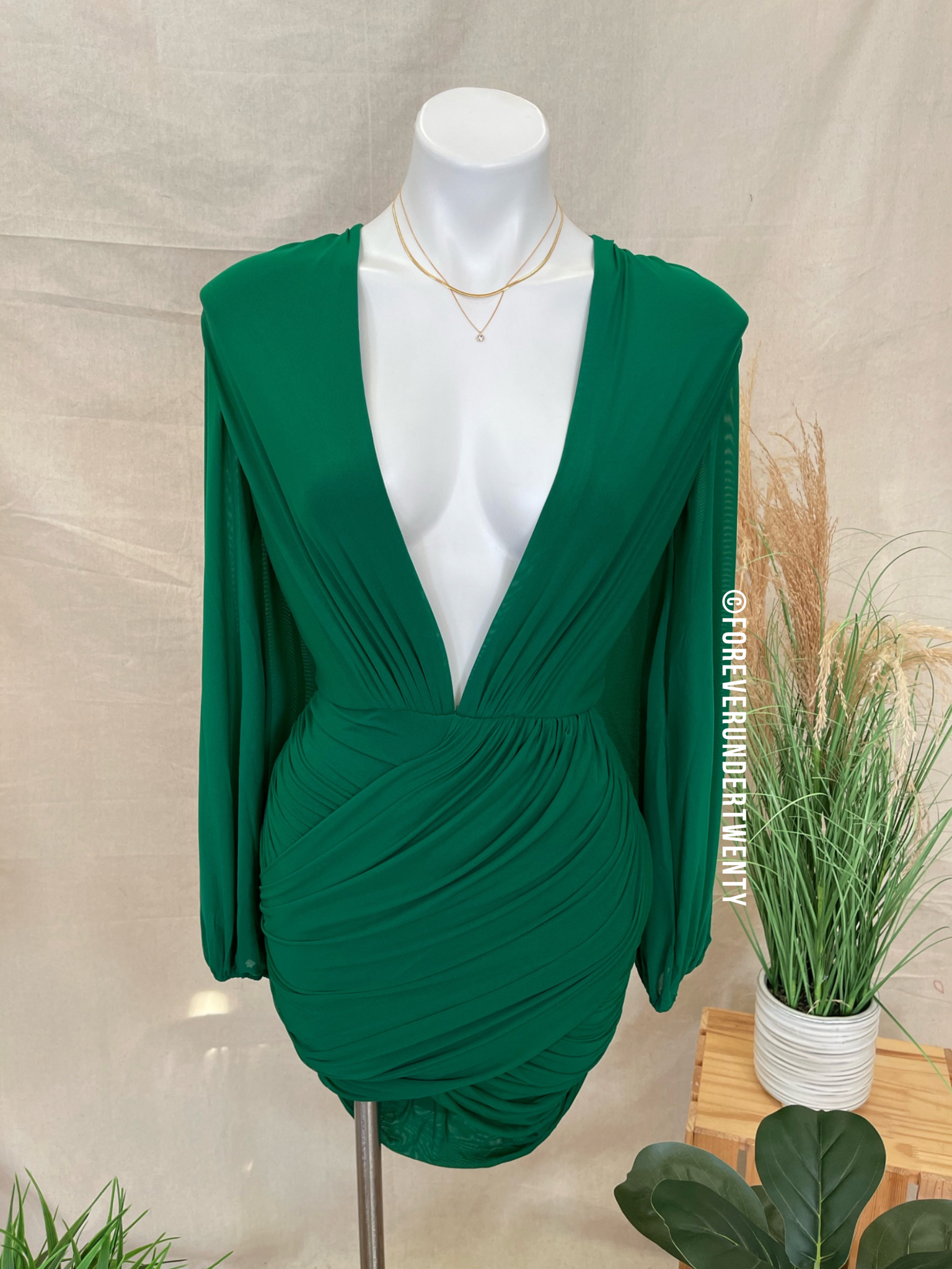 Seductress Dress (Hunter Green)