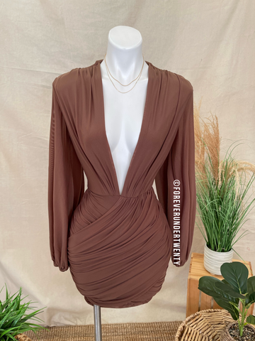 Seductress Dress (Brown)