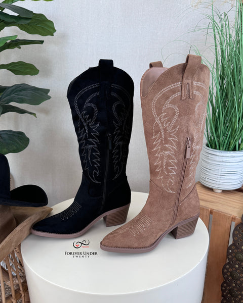 Suede Cowgirl Boots